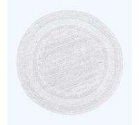 Homescapes Luxury Reversible Round Bath Mat - White