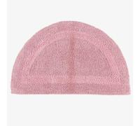(Pink, Bath Mat - Half Round) Luxury Reversible Cotton Bath Mat