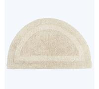 Homescapes Luxury Reversible Semi Circle Bath Mat - Natural Cream