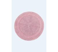 HOMESCAPES Round Bathroom Mat, Luxury 1600gsm Extra Soft 100% Cotton, Reversible Bath Mat Non-Slip, Washable, Super Absorbent, Quick-Dry, Blush Pink Round Bathroom Rug, 80cm