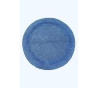 Homescapes Luxury Round Bath Mat Reversible 100% Cotton 1600Gsm, 80Cm, Quick Dry In Cobalt Cobalt One Size
