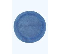 HOMESCAPES Round Bathroom Mat, Luxury 1600gsm Extra Soft 100% Cotton, Reversible Bath Mat Non-Slip, Washable, Super Absorbent, Quick-Dry, Cobalt Blue Round Bathroom Rug, 80cm