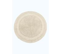 HOMESCAPES Round Bathroom Mat, Luxury 1600gsm Extra Soft 100% Cotton, Reversible Bath Mat Non-Slip, Washable, Super Absorbent, Quick-Dry, Cream Round Bathroom Rug, 80cm