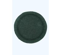 HOMESCAPES Round Bathroom Mat, Luxury 1600gsm Extra Soft 100% Cotton, Reversible Bath Mat Non-Slip, Washable, Super Absorbent, Quick-Dry, Forest Green Round Bathroom Rug, 80cm