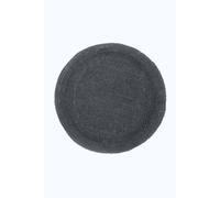 (Grey, Bath Mat - Round) Luxury Reversible Cotton Bath Mat