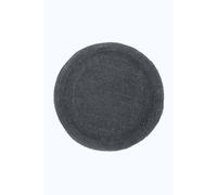 (Grey, Bath Mat - Round) Luxury Reversible Cotton Bath Mat