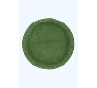 HOMESCAPES Round Bathroom Mat, Luxury 1600gsm Extra Soft 100% Cotton, Reversible Bath Mat Non-Slip, Washable, Super Absorbent, Quick-Dry, Fern Green Round Bathroom Rug, 80cm