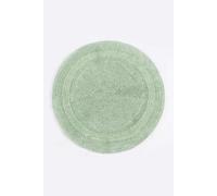 HOMESCAPES Round Bathroom Mat, Luxury 1600gsm Extra Soft 100% Cotton, Reversible Bath Mat Non-Slip, Washable, Super Absorbent, Quick-Dry, Sage Green Round Bathroom Rug, 80cm