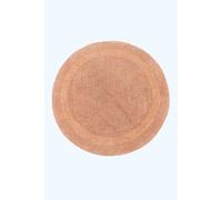 Homescapes Luxury Reversible Round Bath Mat - Peach