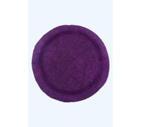 HOMESCAPES Round Bathroom Mat, Luxury 1600gsm Extra Soft 100% Cotton, Reversible Bath Mat Non-Slip, Washable, Super Absorbent, Quick-Dry, Plum Round Bathroom Rug, 80cm
