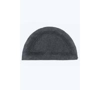 HOMESCAPES Half Round Bath Mat, Luxury 1600gsm Extra Soft 100% Cotton, Reversible Bathroom Mats Non-Slip, Washable, Super Absorbent, Quick-Dry, Grey Semi Circle Bathroom Rug, 50 x 80 cm