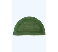 HOMESCAPES Half Round Bath Mat, Luxury 1600gsm Extra Soft 100% Cotton, Reversible Bathroom Mats Non-Slip, Washable, Super Absorbent, Quick-Dry, Fern Green Semi Circle Bathroom Rug, 50 x 80 cm