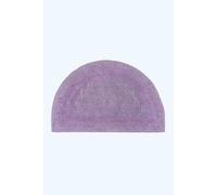HOMESCAPES Half Round Bath Mat, Luxury 1600gsm Extra Soft 100% Cotton, Reversible Bathroom Mats Non-Slip, Washable, Super Absorbent, Quick-Dry, Lilac Semi Circle Bathroom Rug, 50 x 80 cm