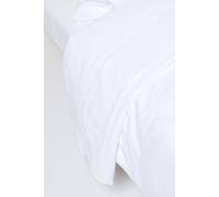 Homescapes Luxury Soft Linen Flat Sheet In White White Super King Flat