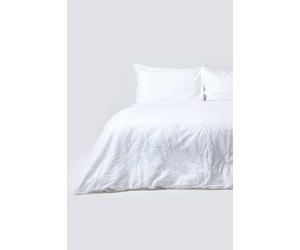 Homescapes Luxury Soft Plain European Linen Duvet Cover Set In White White
