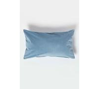 HOMESCAPES Blue Velvet Cushion 30 x 50 cm Super Soft Velvet Scatter Bolster Cushion with Super Microfibre Cushion Pad Insert Included Rectangular Accent Throw Pillow for Sofa or Bed