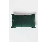 Homescapes Luxury Soft Velvet Cushion In Green Green 30cm x 50cm