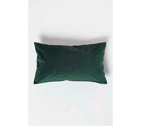 Homescapes Luxury Soft Velvet Cushion in Green | Size: 30 cm x 50 cm Homescapes Green 30 cm x 50 cm