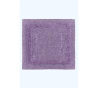 HOMESCAPES Small Bath Mat, Luxury 1600gsm Extra Soft 100% Cotton, Reversible Bathroom Mats Non-Slip, Washable, Super Absorbent, Quick-Dry Lilac Purple Bathroom Rug 50x50 cm Square