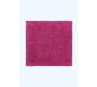 Homescapes Luxury Square Bath Mat 1600Gsm 100% Cotton Reversible Shower Mat, 50Cm In Raspberry Raspberry