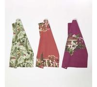 HOMESCAPES Luxury Tea Towels Set, 65x45cm, 3 Designs, Mushroom Woodland Theme, 100% Cotton, Machine Wash
