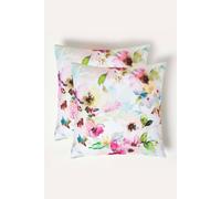 Homescapes Luxury Waterproof Multicolour Flowers Outdoor Cushion 45 X 45 Cm, Set Of 2 Multi