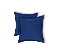 Homescapes Luxury Outdoor Cushions 2 Set, Waterproof Filled Cushion, Soft-Touch, Plain Navy Blue, For Garden And Indoors, 45X45 Cm