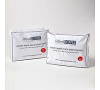 Homescapes Luxury White Duck Down 13.5 Tog All Seasons Duvet, King