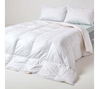 HOMESCAPES King Size Duvet 9 Tog, Luxury Ethical White Duck Feather & Down Quilt, Anti Allergy 100% Cotton Cover Down-Proof All Seasons Bed Duvets, Washable, RDS & OEKO-TEX Certified