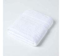 HOMESCAPES Luxury White Soft 100% Supima Cotton Bath Sheet Zero Twist Super Absorbent & Fluffy 550 GSM Thick Plain White Extra-Large Jumbo Towel