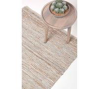 Madras Leather Hemp Rug Homescapes Natural 120cm x 180cm