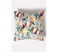 Homescapes Mango Tree Green Filled Velvet Cushion 46 x 46 cm Homescapes Green 46 x 46 cm