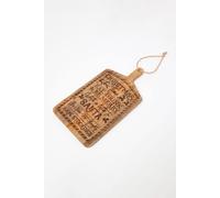 Homescapes Mango Wood Christmas Serving Board, Letter To Santa In Natural Natural