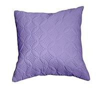 HOMESCAPES Mauve Light Purple 16 x 16 Inch Ultrasonic Quilted Cushion Cover - Coordinating with Throws and Bedspreads