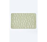 Homescapes Memory Foam Pebble Design Bath Mat In Green Green