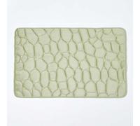 Homescapes Memory Foam Pebble Design Sage Green Bath Mat