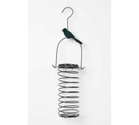 Homescapes Metal Hanging Bird Feeder with Bird Decoration, Great Tit in Green Homescapes Green