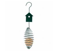 (Bird House) Metal Spring Bird Feeder with Bird Decoration