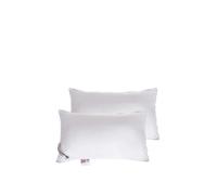 HOMESCAPES - EXTRA FILLED - Super Microfibre Bounce Back Pillows - PAIR - Standard UK Size - Medium to Firm Support