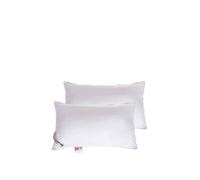 HOMESCAPES - EXTRA FILLED - Super Microfibre Bounce Back Pillows - PAIR - Standard UK Size - Medium to Firm Support