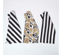Homescapes Modern Pattern Black And White Tea Towels Set Of Three