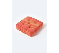 Homescapes Morocco Striped Cotton Floor Cushion In Orange Orange 40cm x 40cm