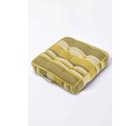 Homescapes Morocco Striped Cotton Floor Cushion - Yellow