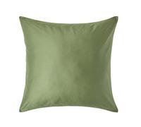 HOMESCAPES Green Organic Cotton Euro Size Pillowcase 80 x 80 cm 400TC 600 Thread Count Equivalent Pillow Case with Zip