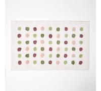 Homescapes Multi Colour 100% Cotton Bath Mat Tufted Polka Dot Design, 50 X 80 Cm