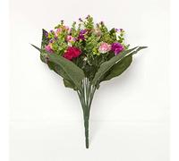 HOMESCAPES Multi Colour Chrysanthemum Artificial Flower Arrangement Purple, Red and Pink Bouquet for Weddings and Indoor Decoration