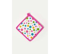 Homescapes Multi Colour Polka Dot Cotton Pot Holder Multi One Size