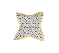 HOMESCAPES Multi-coloured Star Floor Cushion Large Decorative Children’s & Garden Seat Pad with Polka Dot Pattern, Pre-Filled 100% Cotton Indoor and Outdoor Cushion, 48cm