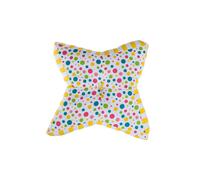 HOMESCAPES Multi-coloured Star Floor Cushion Large Decorative Children’s & Garden Seat Pad with Polka Dot Pattern, Pre-Filled 100% Cotton Indoor and Outdoor Cushion, 48cm