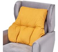 Homescapes Mustard Yellow Cotton Back Support Cushion
